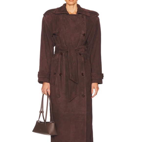 Helsa Jackets & Blazers - Helsa Dark Brown Suede Jacket